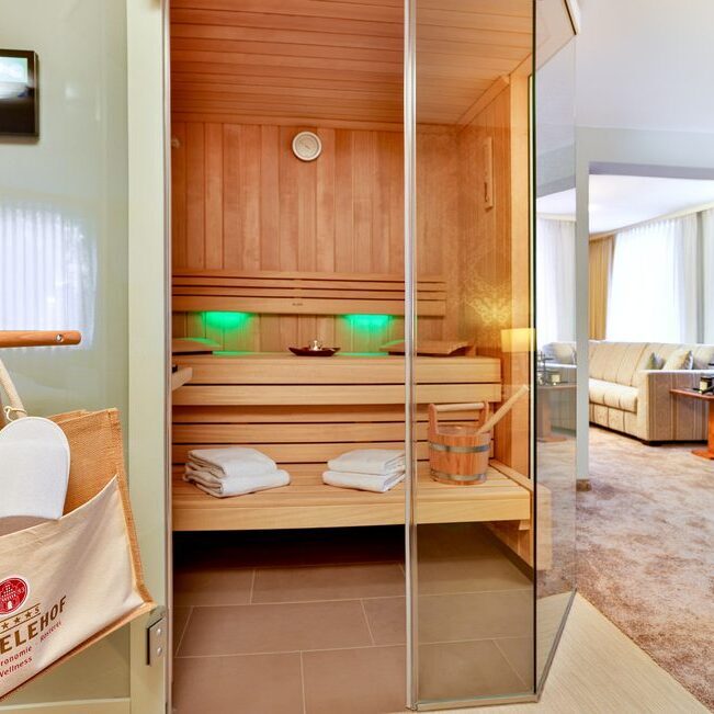 Sauna einer Wellness Suite