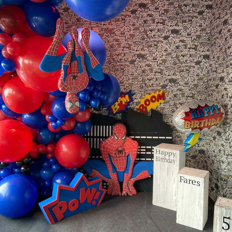 Ballongirlande bestellen zum Geburstag - Motto Spiderman