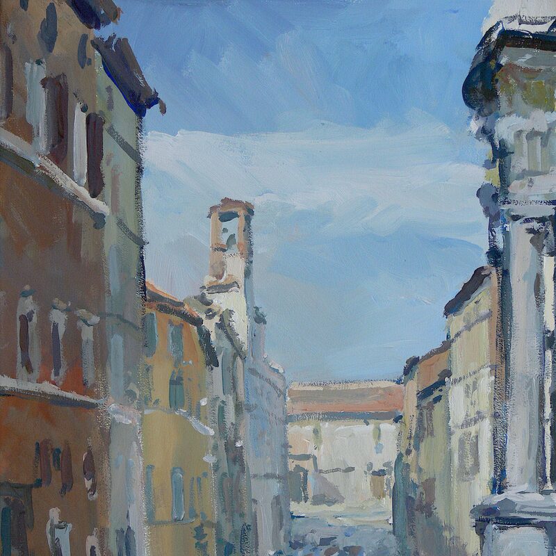 pérouse - ombrie 1988, 46,5 x 34,5 cm, gouache sur papier