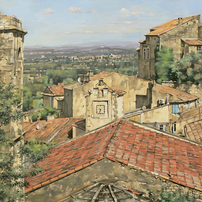 lagnes - vaucluse 2017, 75 x 60 cm, öl auf leinwand