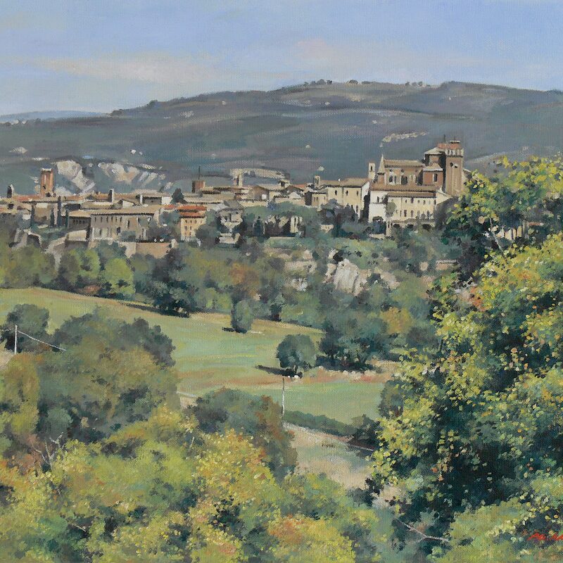 orvieto  - ombrie 2022, 36 x 44 cm, huile sur toile