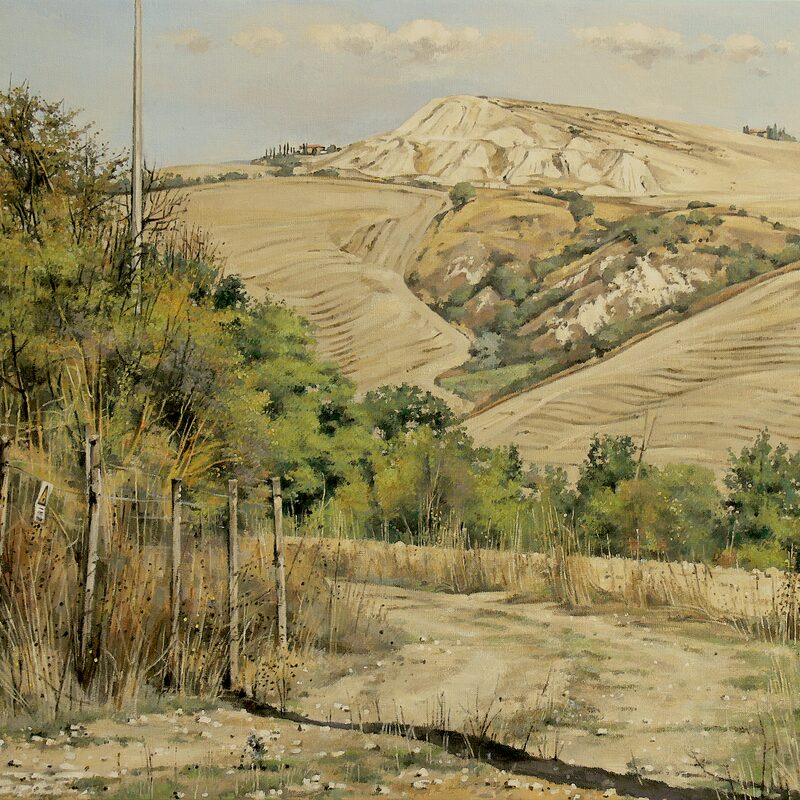 crete senesi près d'asciano - toscane 2021, 60 x 75 cm, huile sur toile