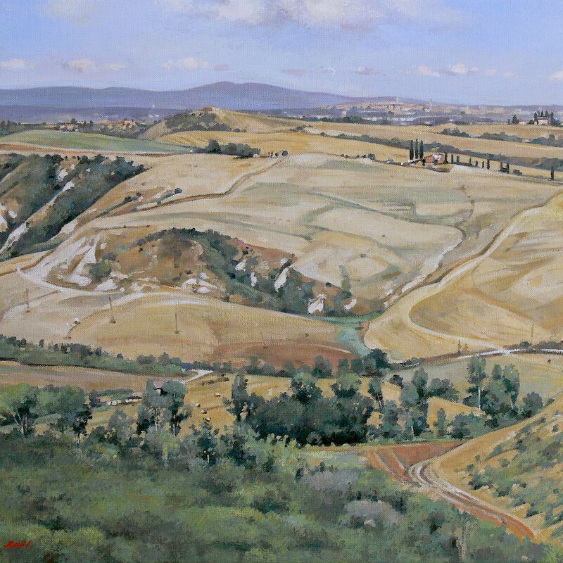 crete senesi près d'asciano - toscane 2021, 40 x 50 cm, huile sur toile