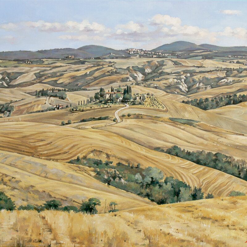 crete senesi près d'asciano - toscane 2021,  60 x 75 cm, huile sur toile