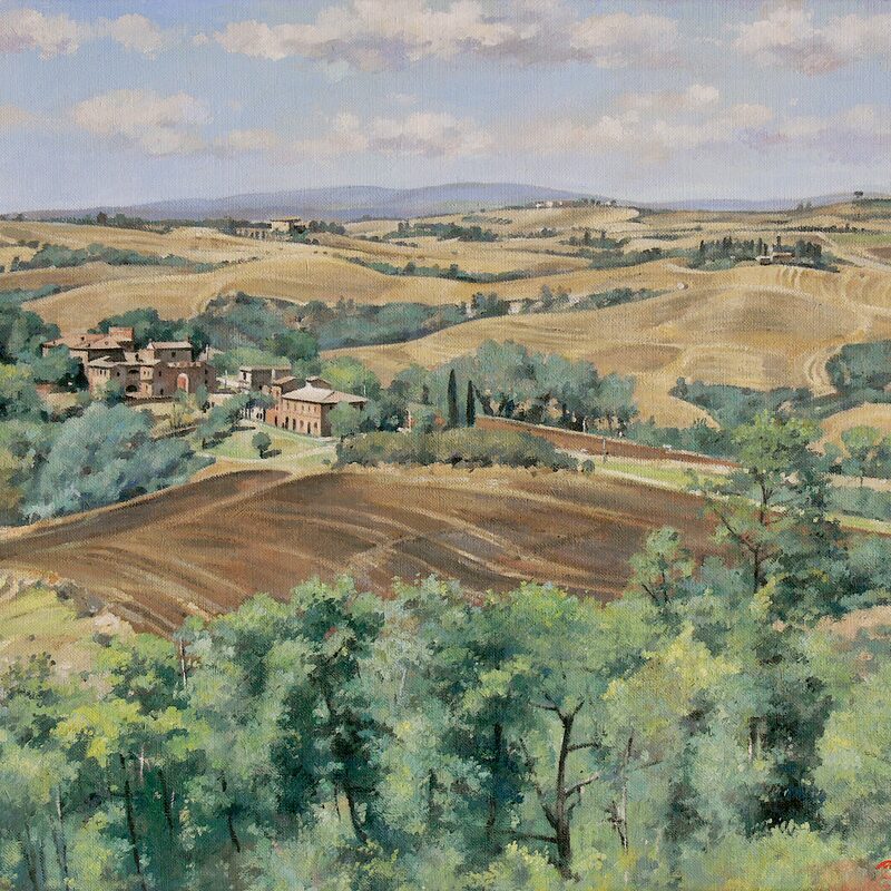 crete senesi près d'asciano - toscane 2021, 40 x 50 cm, huile sur toile