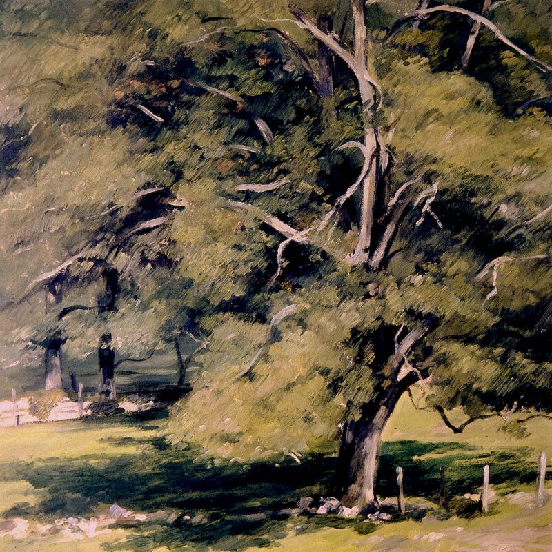 landschaft bei éguilly - côte-d'or 1998, 48 x 41 cm, öl auf karton 