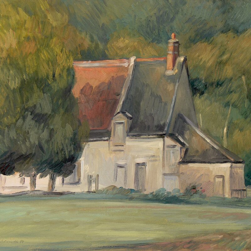 le vau bei bléré - indre-et-loire 1997, 43 x 49 cm, öl auf karton