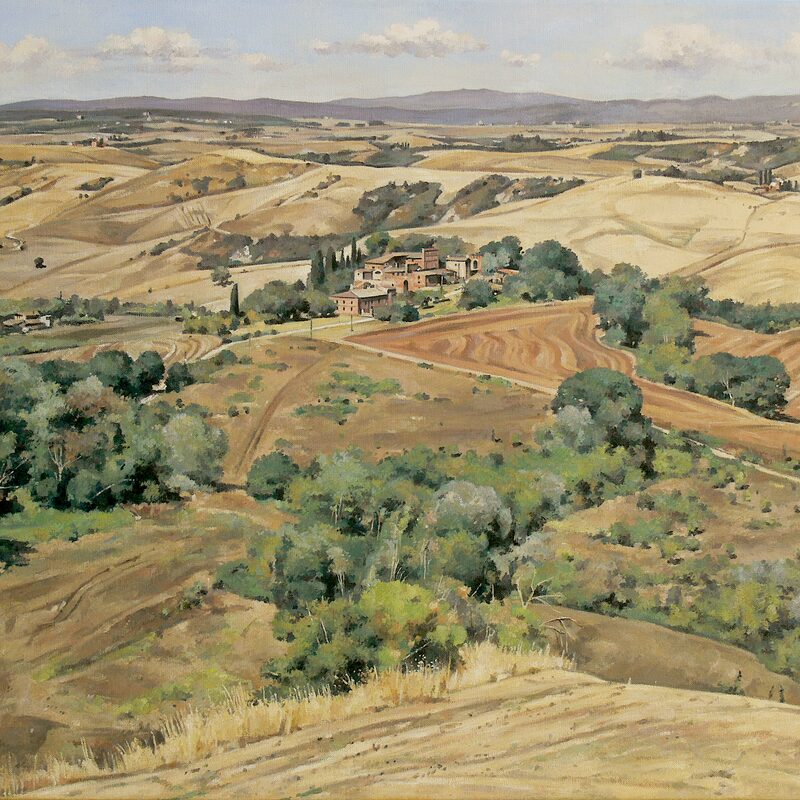 crete senesi près d'asciano - toscane 2021,  60 x 75 cm, huile sur toile