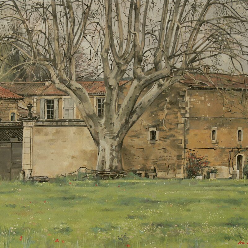 st.-antonin - vaucluse 2019, 44 x 55 cm, öl auf leinwand