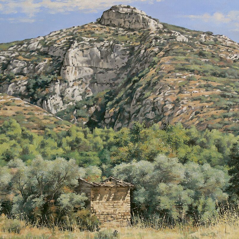 roche-ronde - vaucluse 2017, 60 x 75 cm, öl auf leinwand