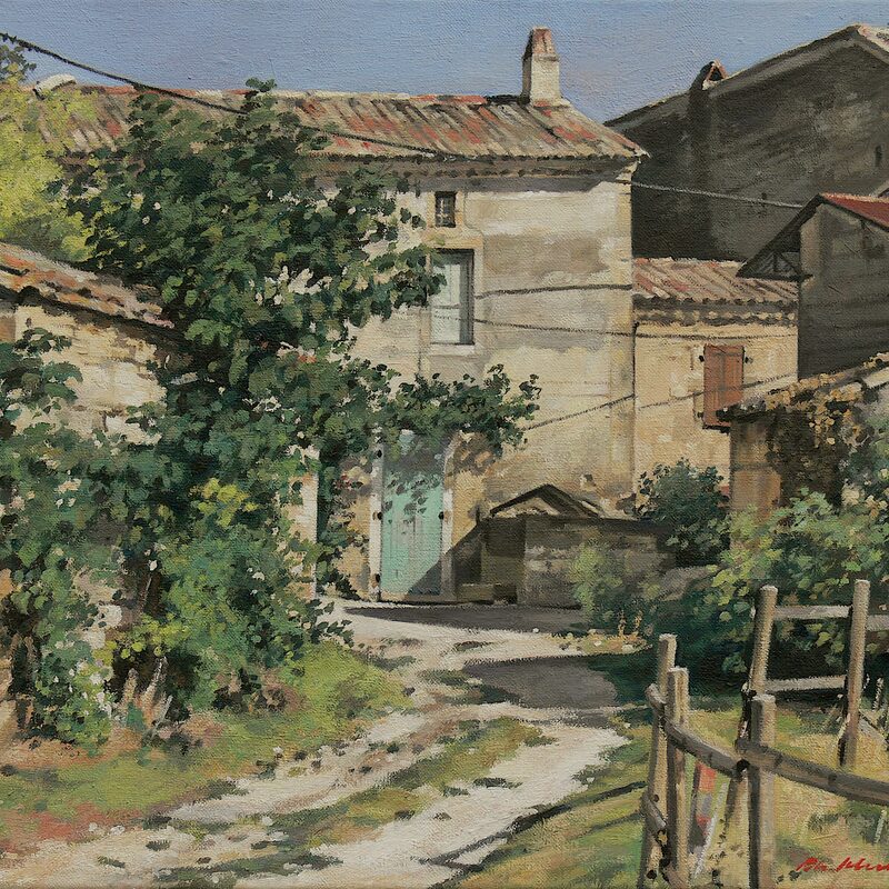 argilliers - gard 2010, 36 x 44 cm, öl auf leinwand