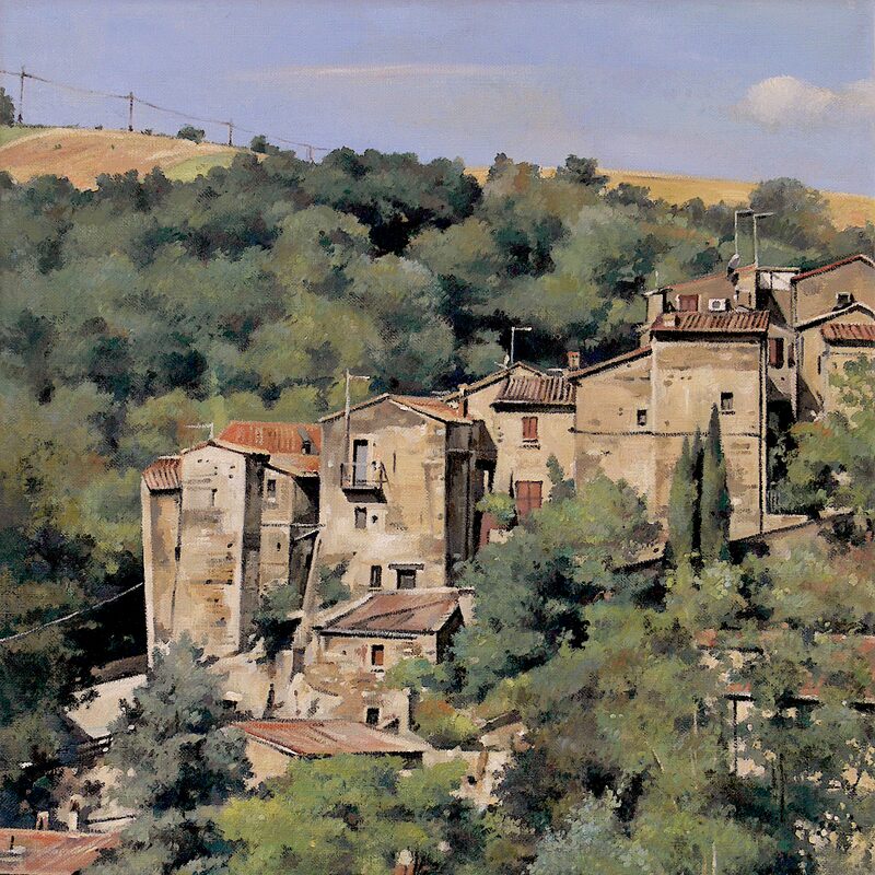 baschi - latium 2022, 44 x 36 cm, huile sur toile