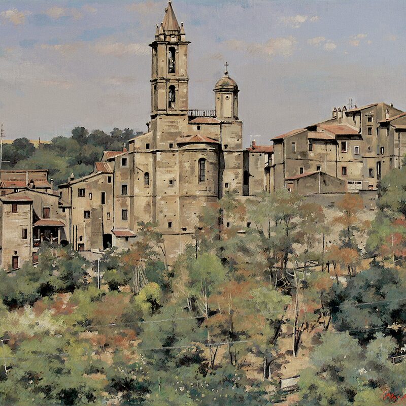 baschi - latium 2022, 44 x 55 cm, huile sur toile