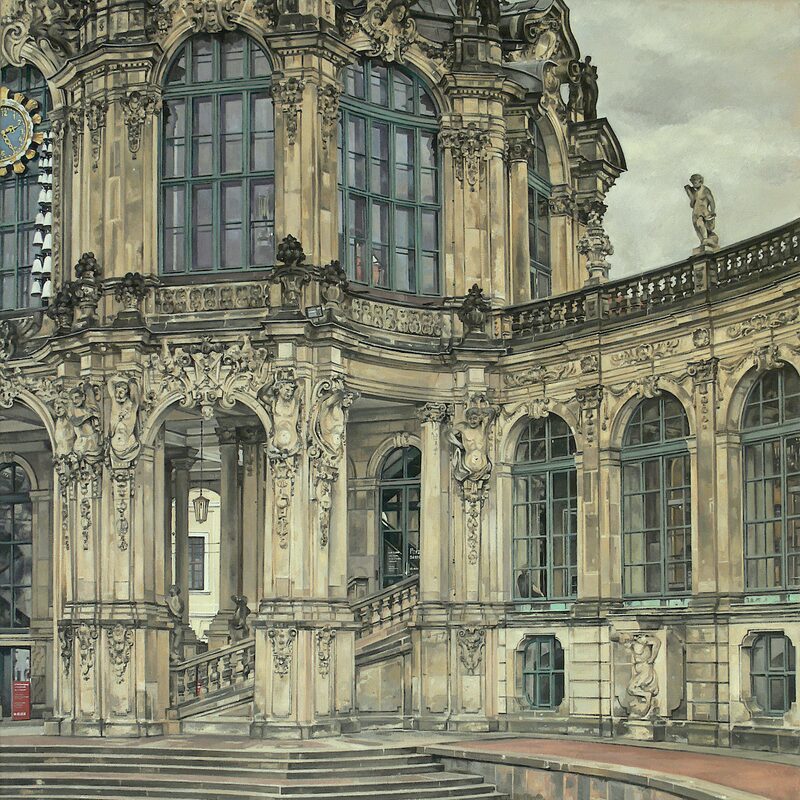 glockenspielpavillon zwinger, dresden -- sachsen 2013, 95 x 80 cm, öl auf leinwand