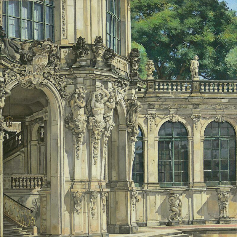 wallpavillon zwinger, dresden - sachsen 2013, 73 x 60 cm, öl auf leinwand