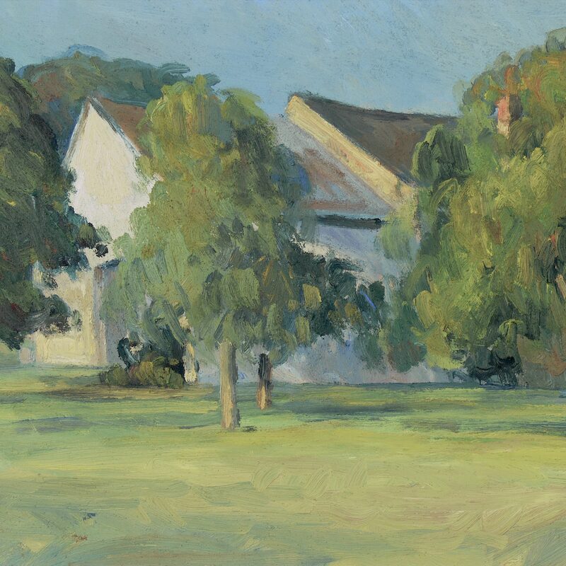 hammerfähre - rheinland-pfalz 1990, 35 x 46 cm, öl auf karton