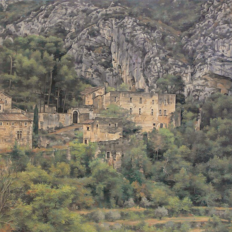 oppède-le-vieux - vaucluse 2016, 95 x 80 cm, öl auf leinwand