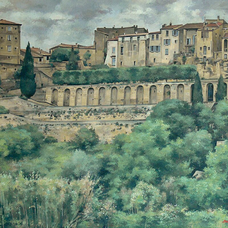 lauris - vaucluse 2018, 44 x 55 cm, öl auf leinwand