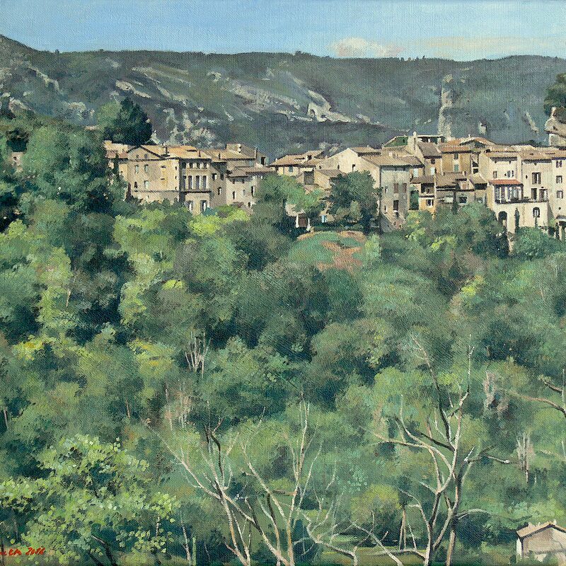 ménerbes - vaucluse 2016, 36 x 44 cm, öl auf leinwand