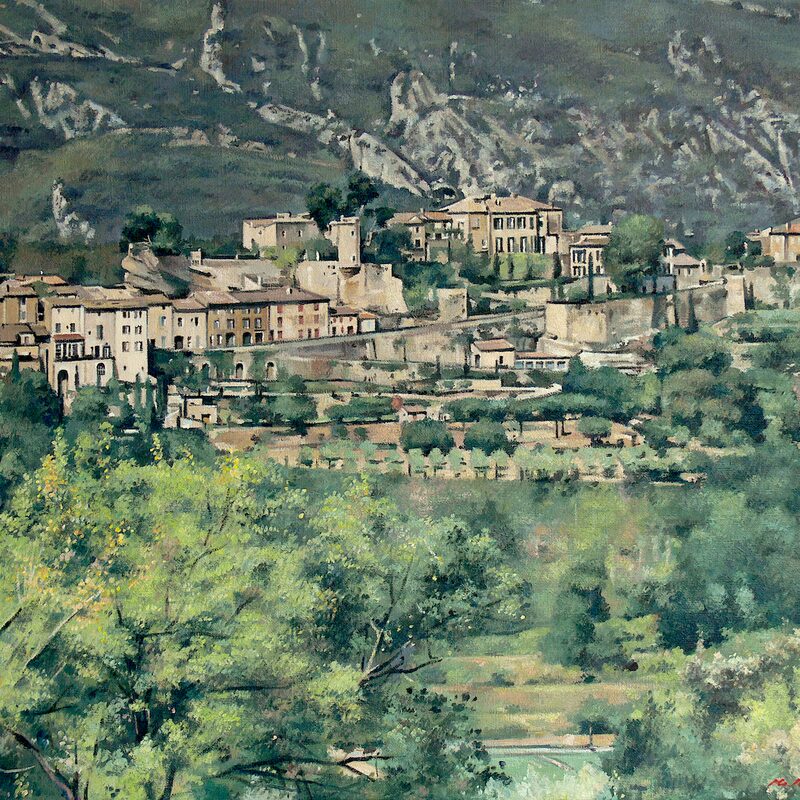 ménerbes - vaucluse 2016, 44 x 55 cm, öl auf leinwand