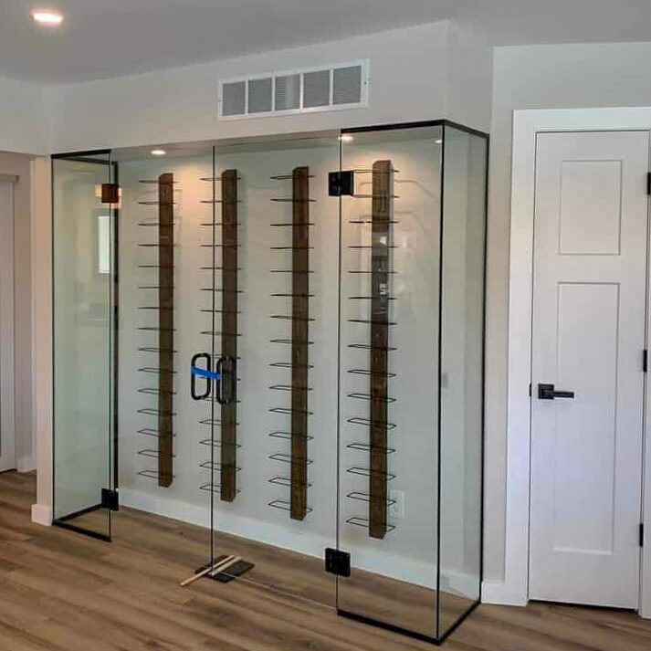 Glass cabinet on a residential project