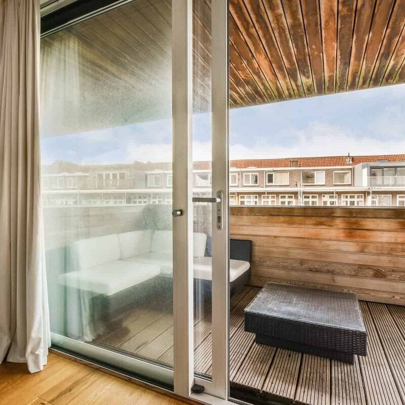 Insulated glass on a slide balcony door