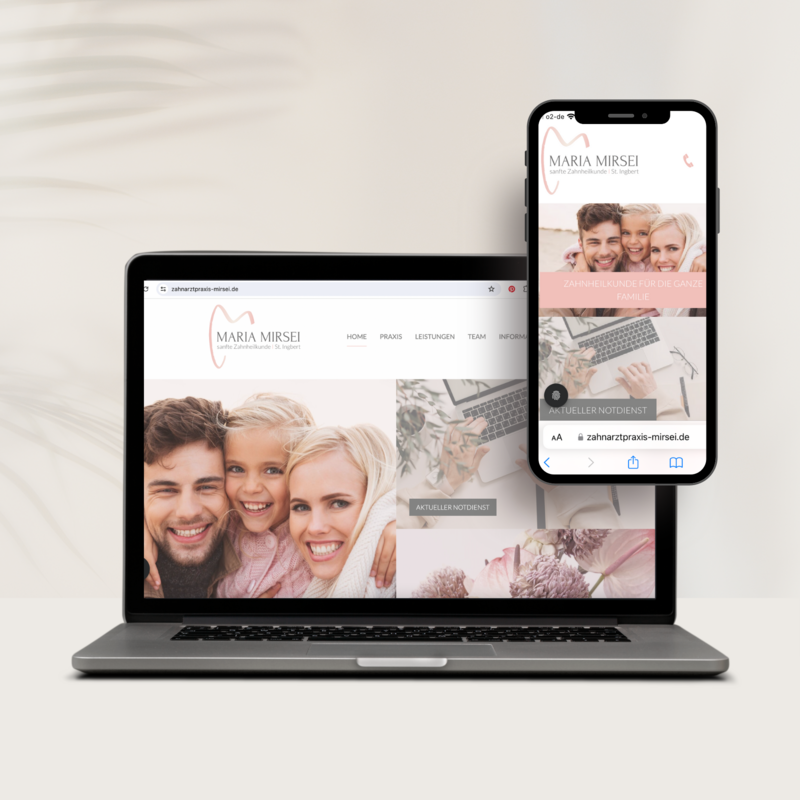Website Sanfte Zahnheilkunde Maria Mirsei, St. Ingbert