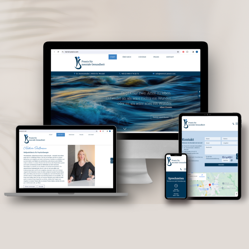 Website für die Praxis für mentale Gesundheit, Kathrin Stallmann (Heilpraktikerin für Psychotherapie, St. Wendel)