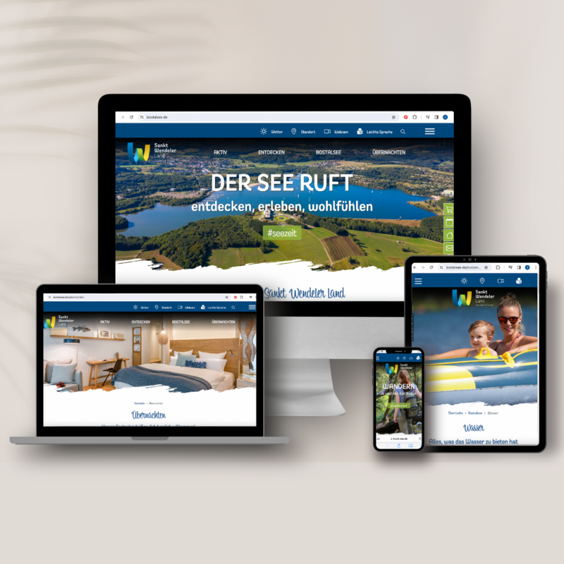 Website Bostalsee, in Kooperation mit Firma Futureminds St. Wendel