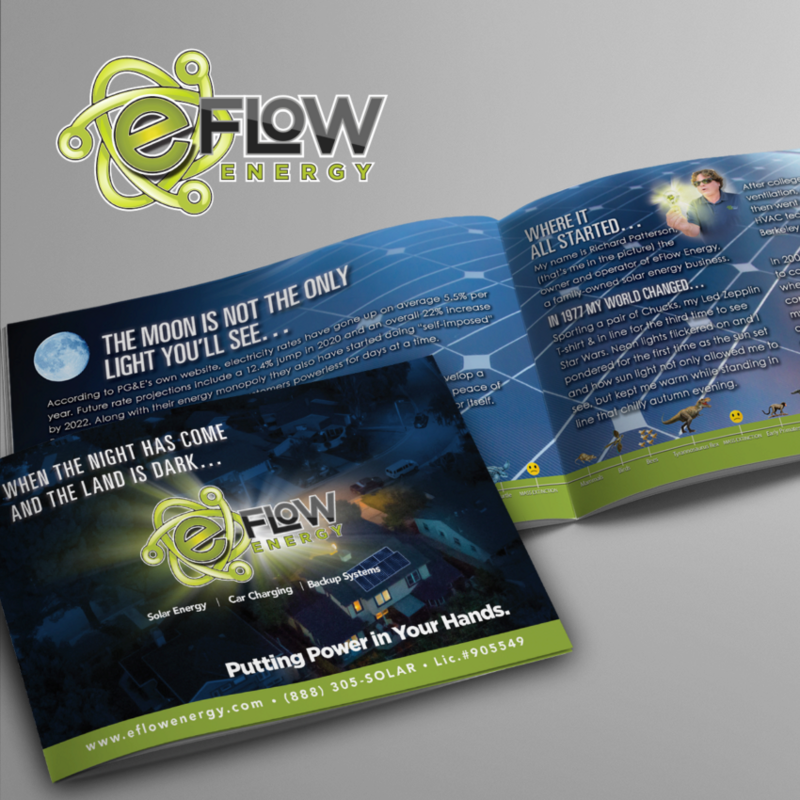 eFlow logo collateral brochure