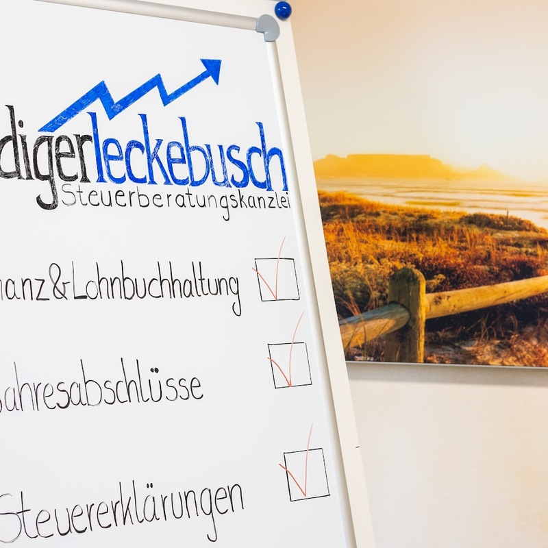 Whiteboard der Steuerberatungskanzlei Leckebusch