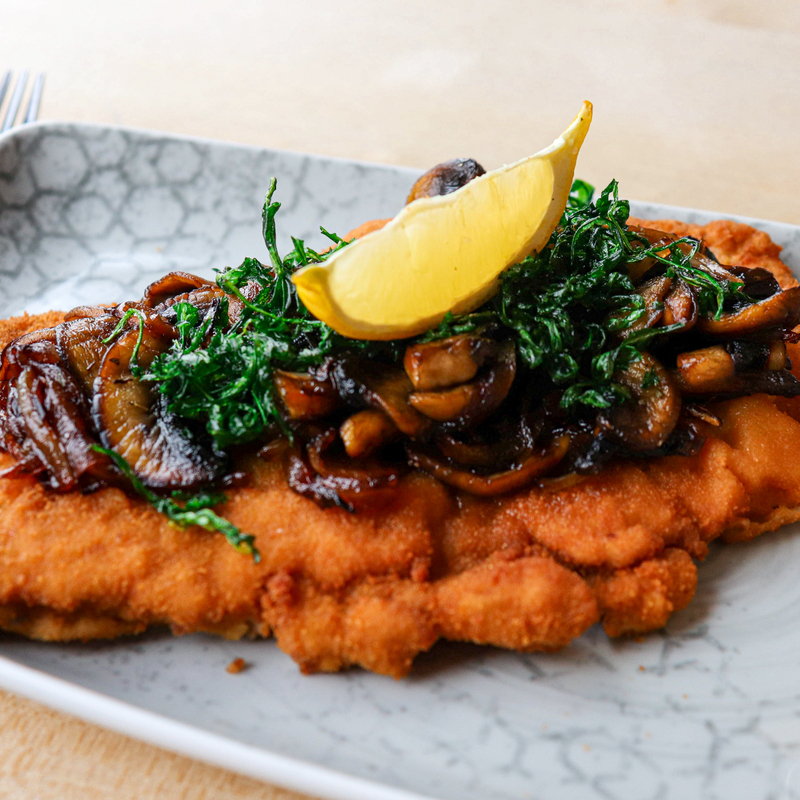 Schnitzelvariation "Holzfäller Art"