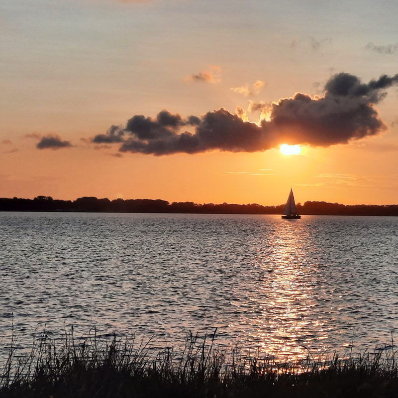 Strelasund, die Meerenge zwischen Rügen und Stralsund