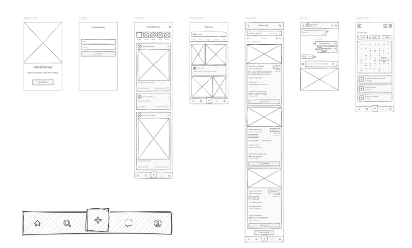 Example of wireframe music while navigation