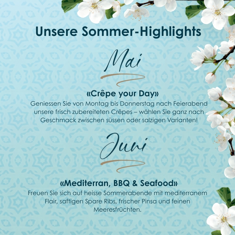 Die Sommer-Highlights im Restaurant Central 1