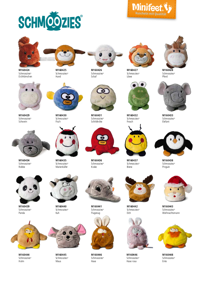 Schmoozies® Früchte, Tiere und Fantasiefiguren mit Gesicht