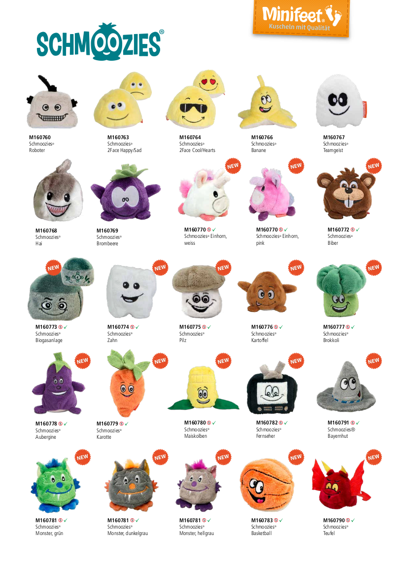 Schmoozies® Figuren – lustige Tier- und Gemüse-Motive