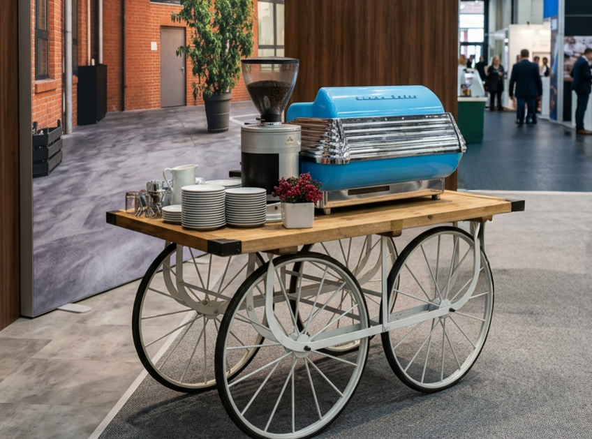Mobile Kaffeebar auf einer Messe