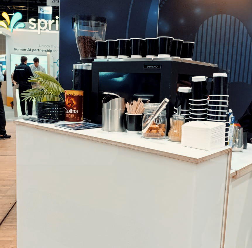 Mobile Kaffeebar auf einer Messe in Frankfurt