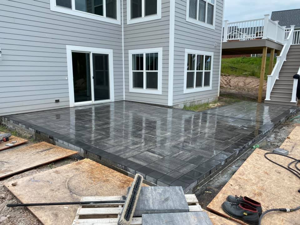 Skilled arborist cutting a tree
