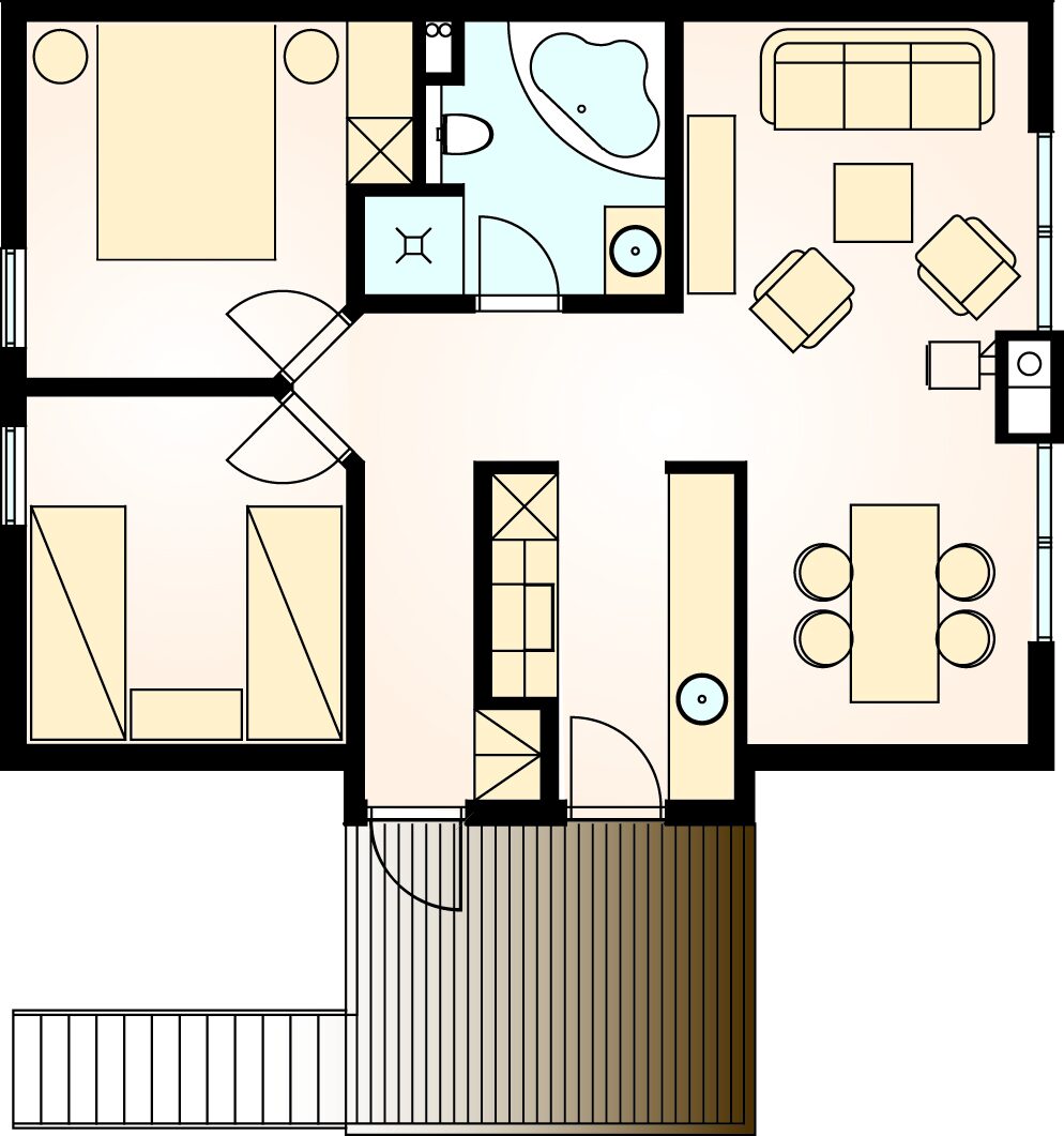 Grundriss Ferienhaus Mön